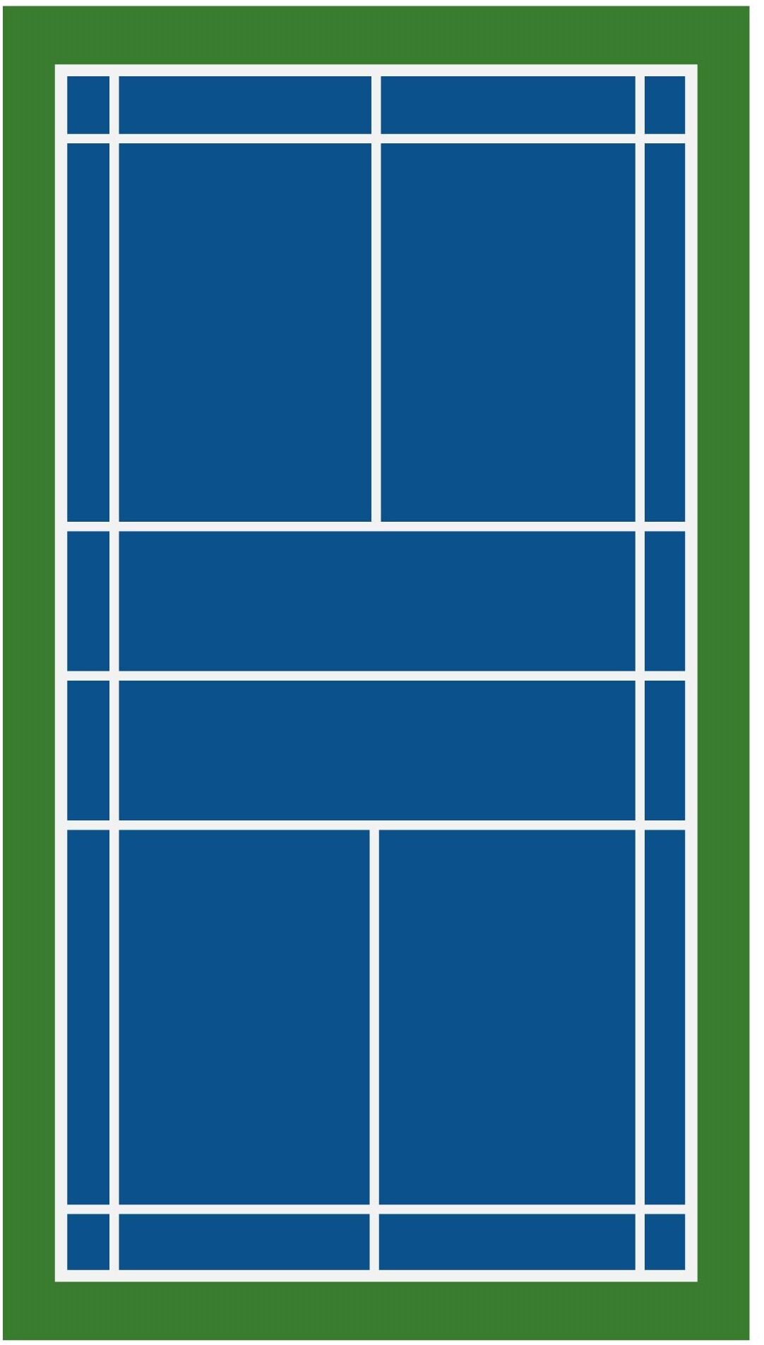 Sport court set top view vector illustration.